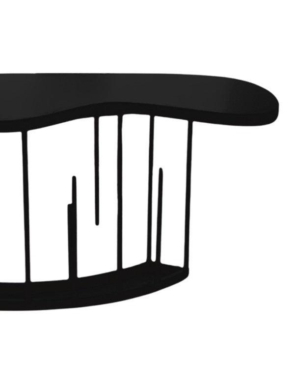 TAVOLO TORTA ONDULATO DESIGN NERO