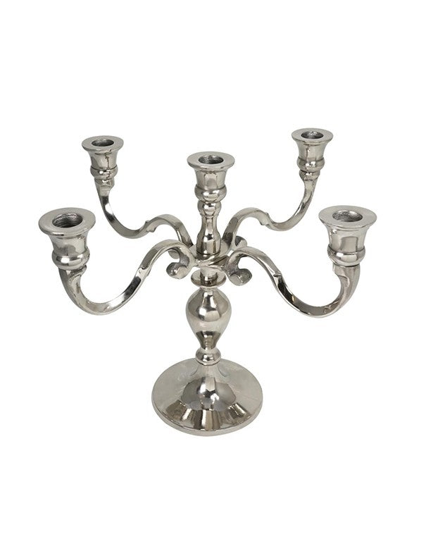 CANDELABRO IRIDE ARGENTO - 5 BRACCIA