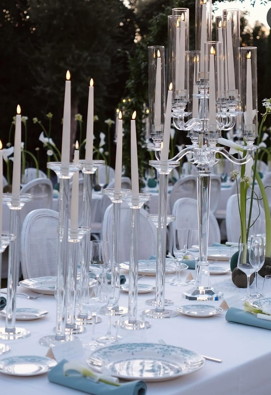 CANDELABRO LILLA CRISTALLO 9 BRACCIA