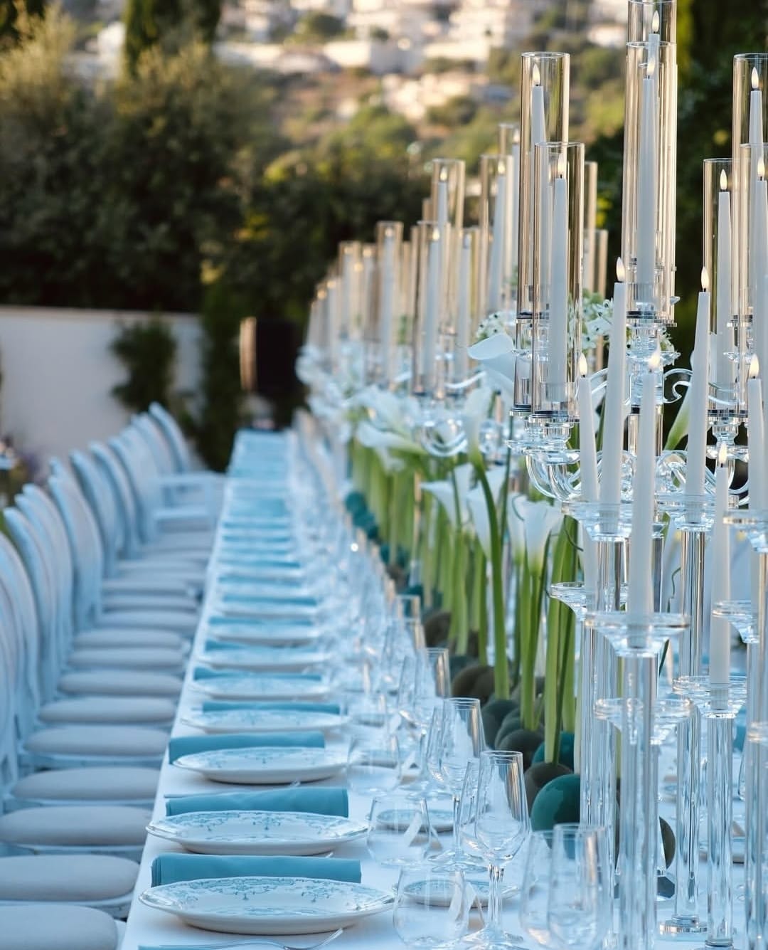 CANDELABRO LILLA CRISTALLO 9 BRACCIA