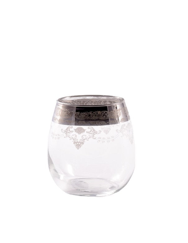BICCHIERE LINEA INTRECCIO FILO ARGENTO