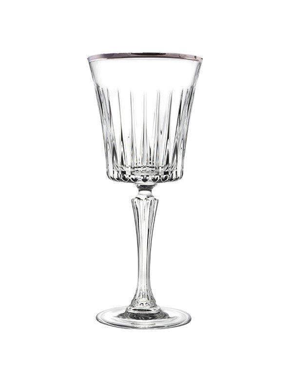 BICCHIERE LINEA TIMELESS FILO ARGENTO