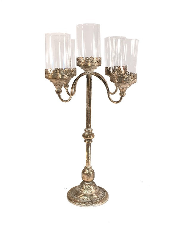 CANDELABRO HOYA ORO 5 BRACCIA
