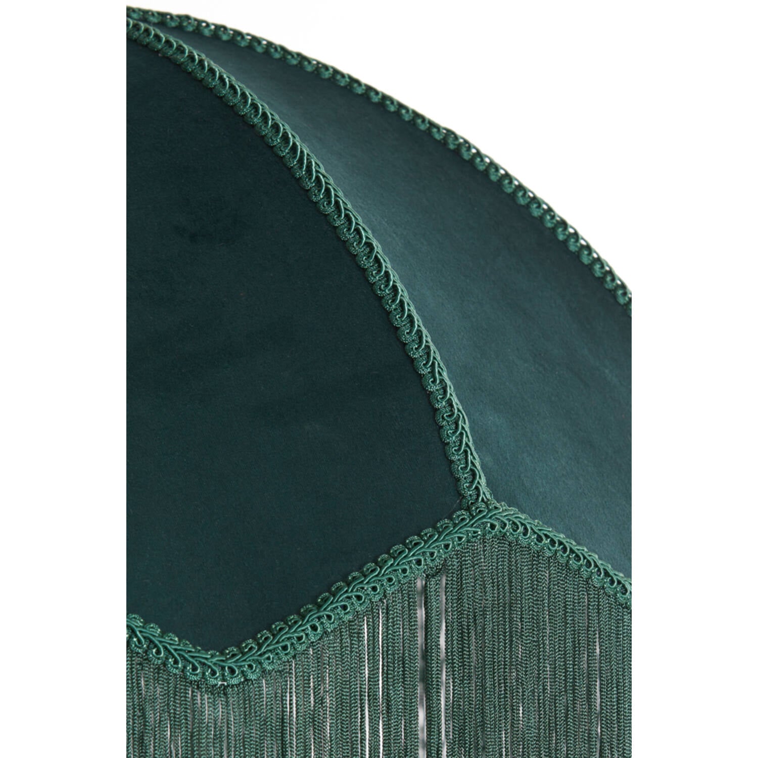 LAMPADARIO VELLUTO VERDE CON FRANGE