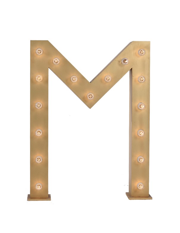 LETTERA M CON LAMPADINE