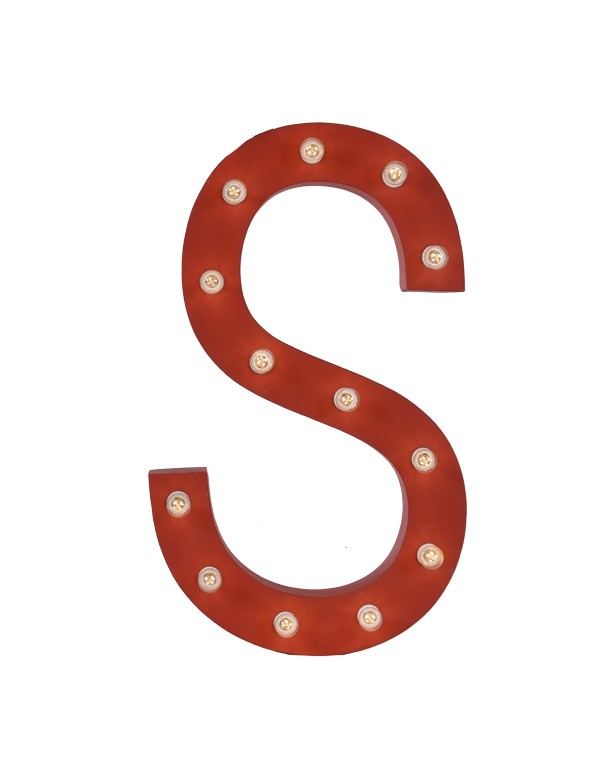 LETTERA S CON LAMPADINE