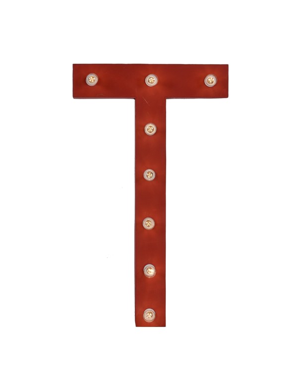 LETTERA T CON LAMPADINE