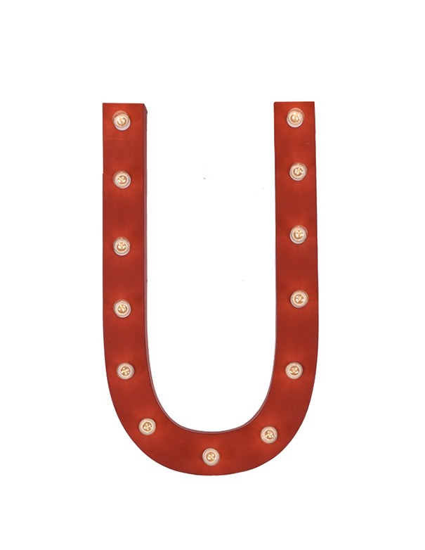 LETTERA U CON LAMPADINE