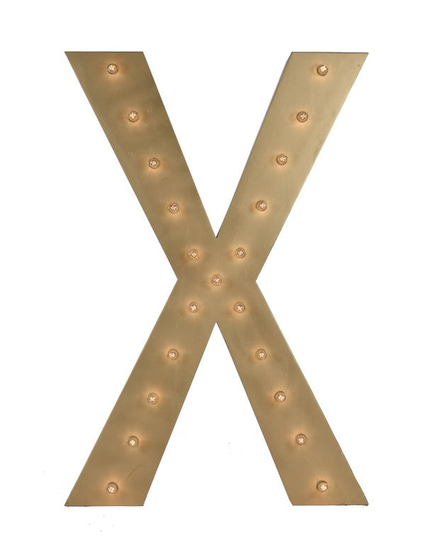 LETTERA X CON LAMPADINE