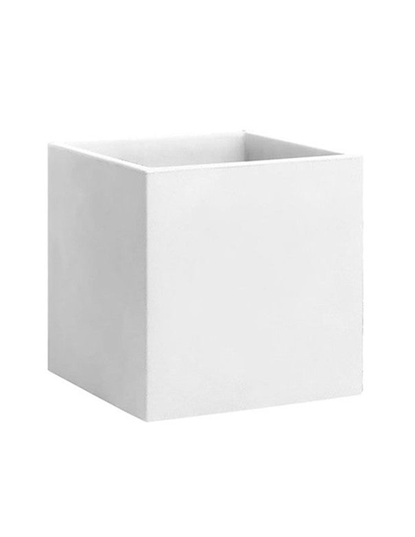 VASO QUADRATO BIANCO VETRO OPACO