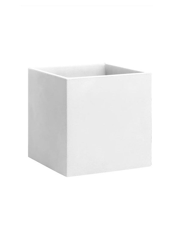 VASO QUADRATO BIANCO VETRO OPACO