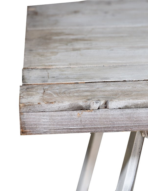 TAVOLO RUSTICO CON PIEDI PIEGHEVOLI SHABBY