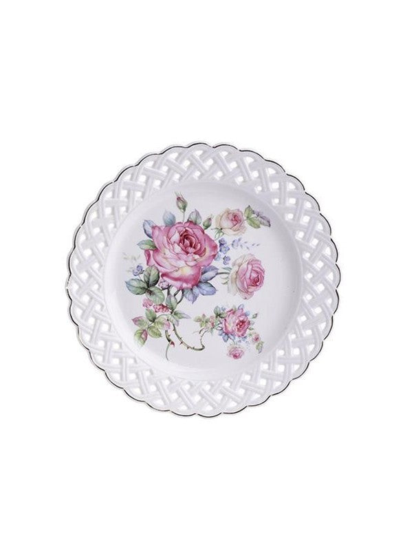 SET PIATTI PER TORTA ROSE