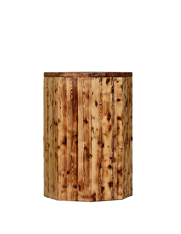 COLONNINA OTTAGONALE LEGNO BRUCIATO