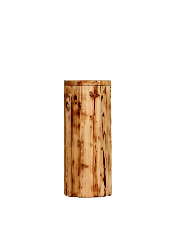 COLONNINA OTTAGONALE LEGNO BRUCIATO