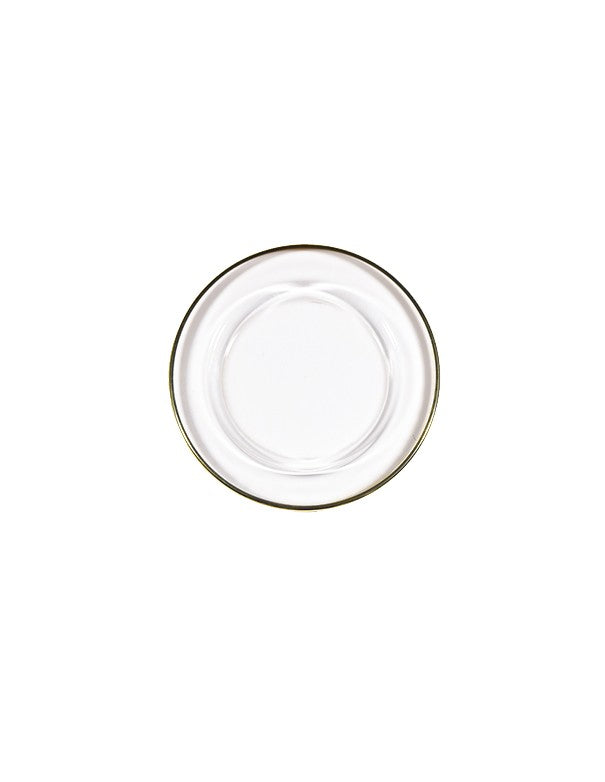 SOTTOPIATTO E PIATTINO PANE CRISTAL FILO ORO
