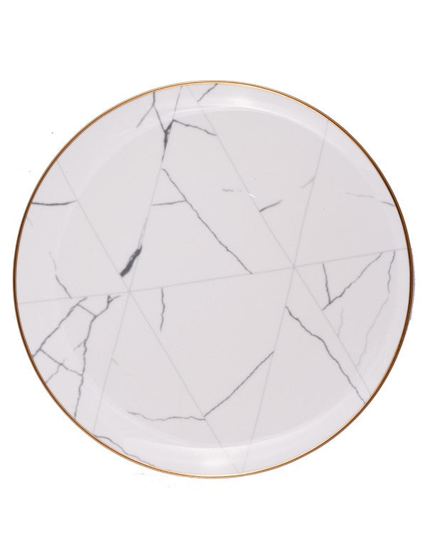 SOTTOPIATTO E PIATTINO PANE LINEA WHITE MARBLE
