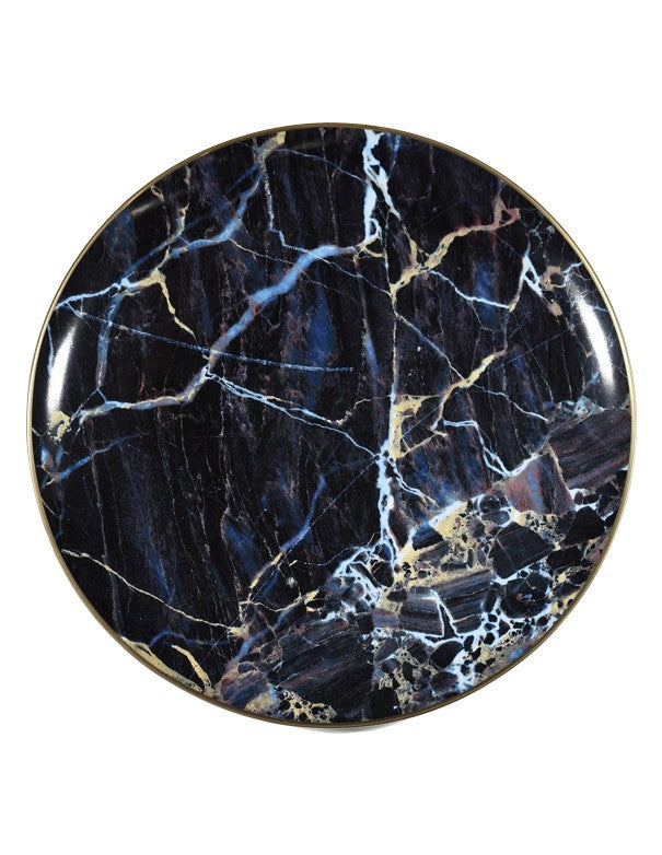 SOTTOPIATTO E PIATTINO PANE BLACK MARBLE