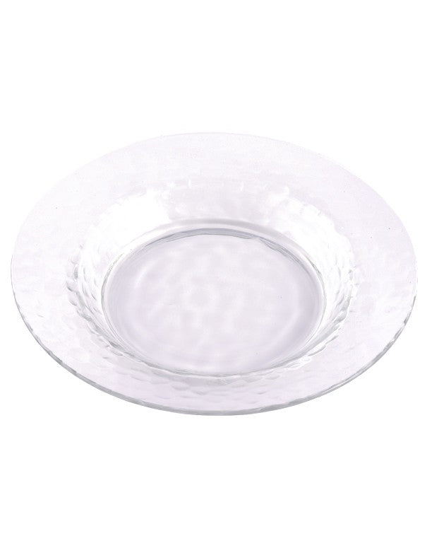 PIATTO FONDO CRISTAL MARTELLATO