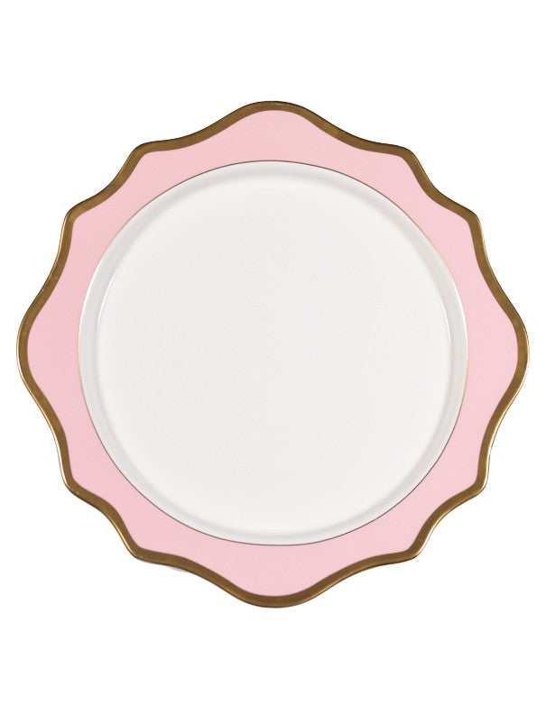 SOTTOPIATTO E PIATTINO PANE LINEA FLOREAL ROSA