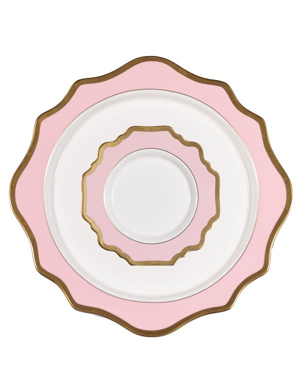 SOTTOPIATTO E PIATTINO PANE LINEA FLOREAL ROSA