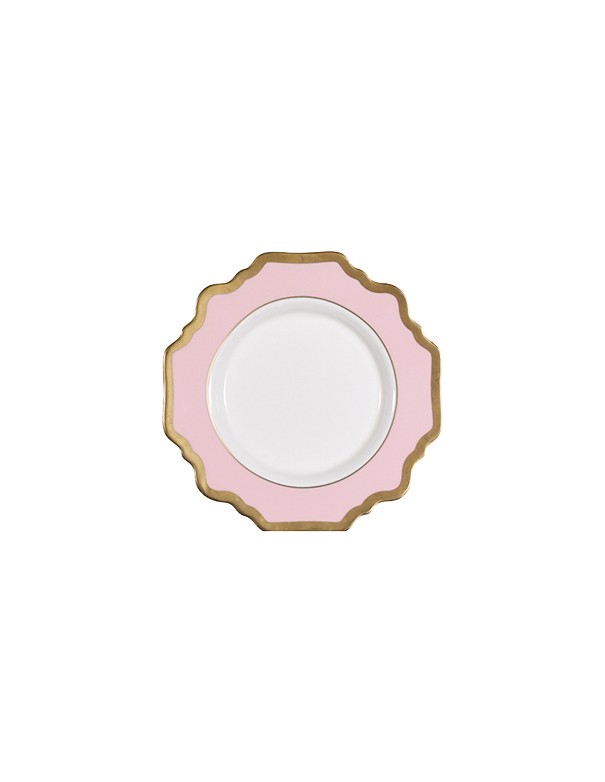 SOTTOPIATTO E PIATTINO PANE LINEA FLOREAL ROSA