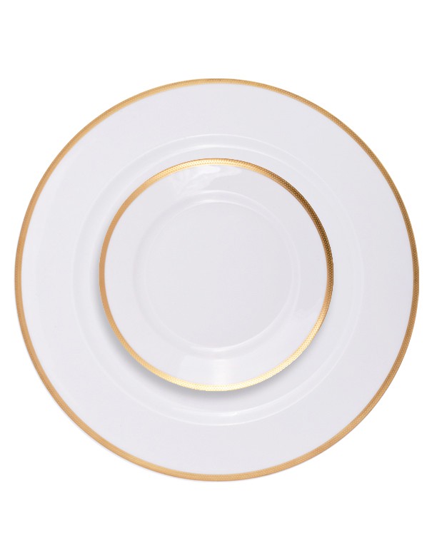 SOTTOPIATTO E PIATTINO PANE LINEA FILO ORO RONSENTHAL
