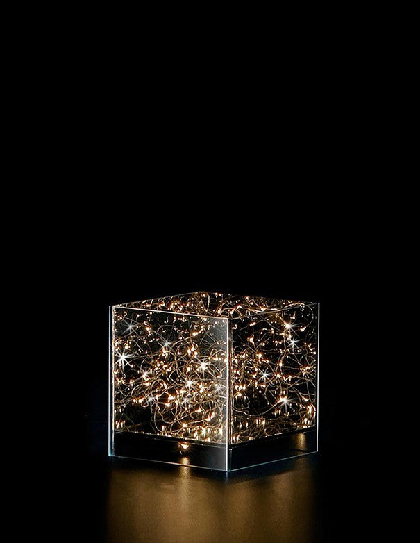 CUBO LUCCIOLE IN VETRO