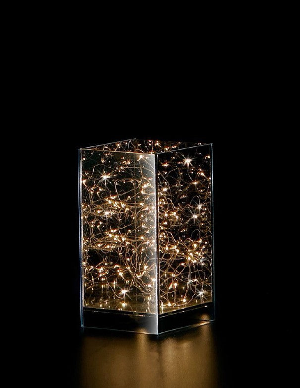 CUBO LUCCIOLE IN VETRO