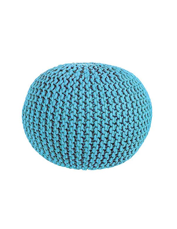 POUF RICCIO DI MARE ACQUAMARINA