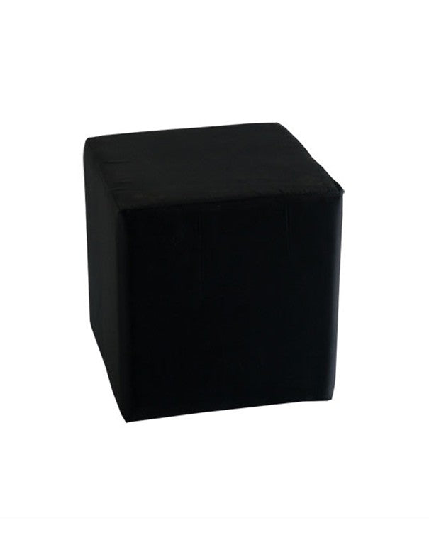 POUF IN TESSUTO QUADRATO NERO