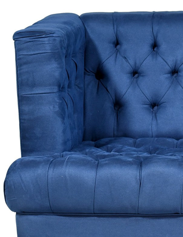 DIVANO VELLUTO ZAFFIRO BLU