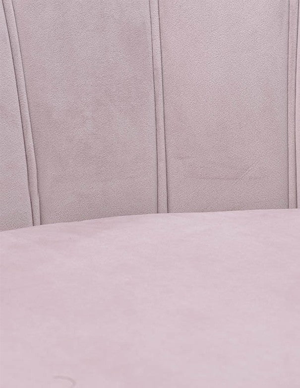 DIVANO CONCHIGLIA VELLUTO ROSA