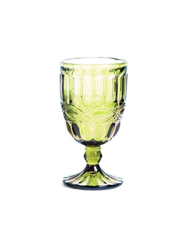 CALICE E BICCHIERE SOLANGE VERDE OLIVA