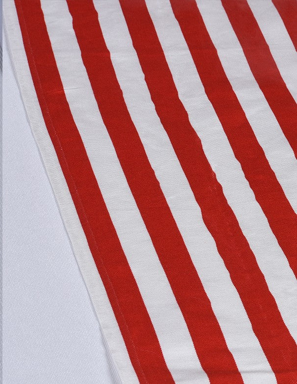 RUNNER COTONE RIGHE BIANCO E ROSSO