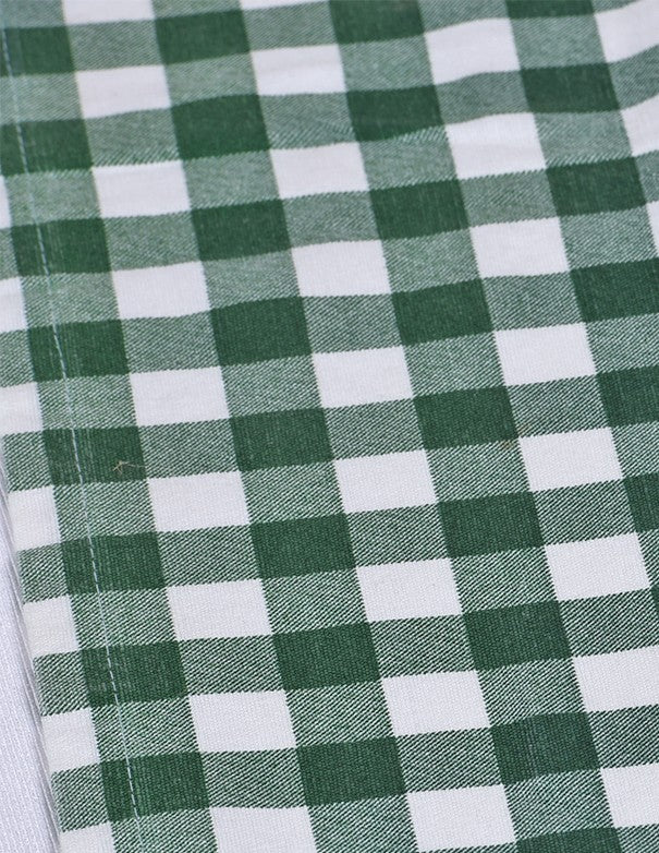 RUNNER COTONE SCACCHI VERDE/BIANCO