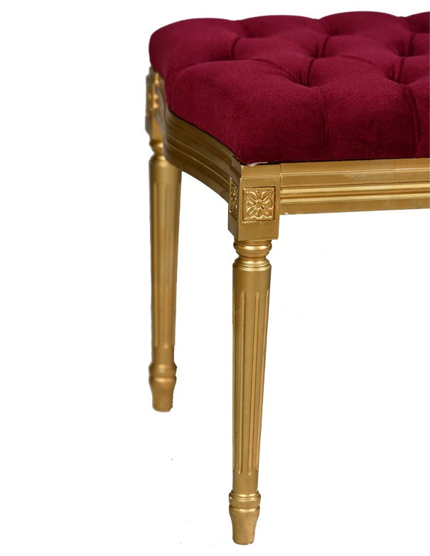 CUSCINO VELLUTO BORDEAUX PANCA LUIGI XVI