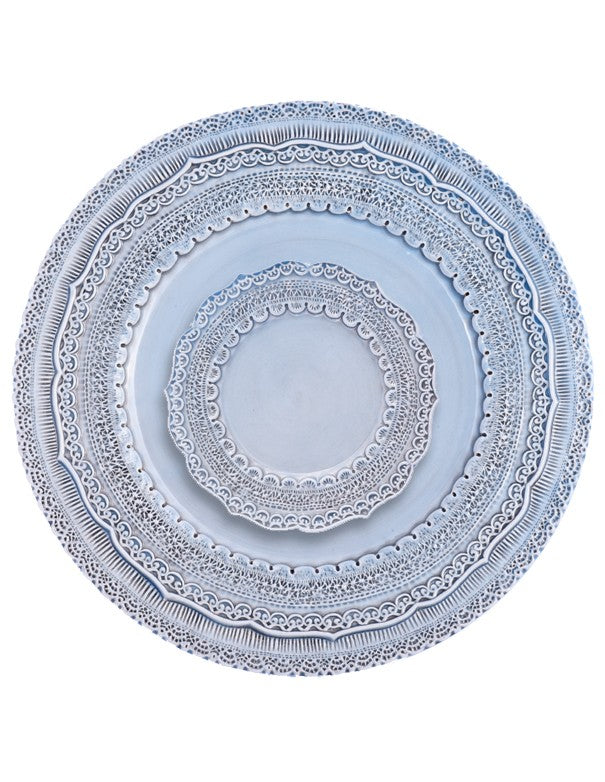 SOTTOPIATTO E PIATTINO PANE LINEA ELEGANCE AZZURRO CIELO