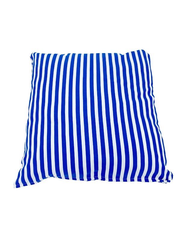 CUSCINO COTONE RIGATO BLU E BIANCO