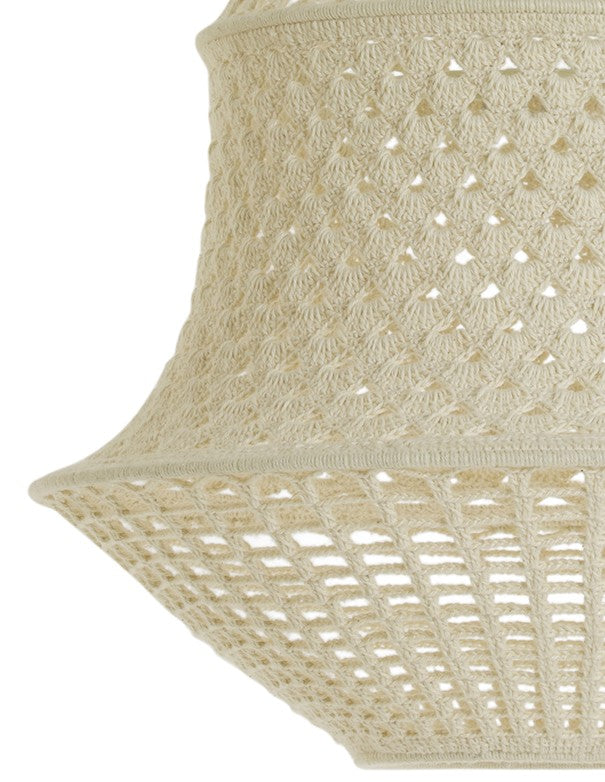 LAMPADARIO CORDA BIANCO A GOCCIA