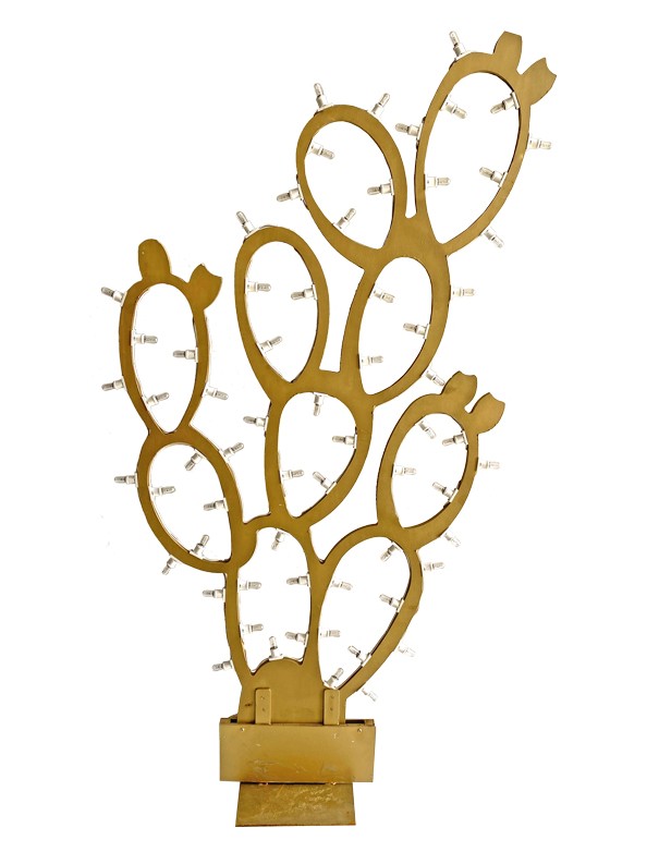 CACTUS ORO CON LUCI