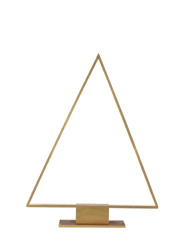 ALBERO DI NATALE LEGNO ORO CON LED