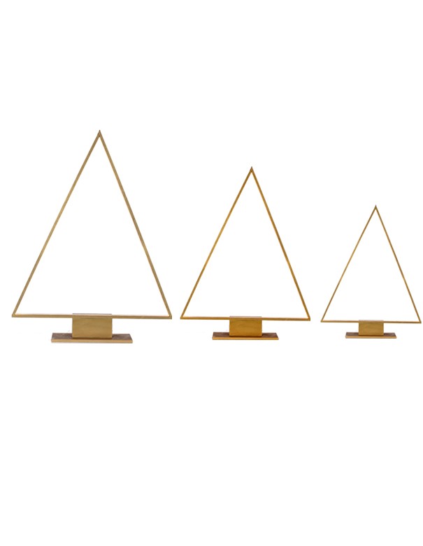ALBERO DI NATALE LEGNO ORO CON LED