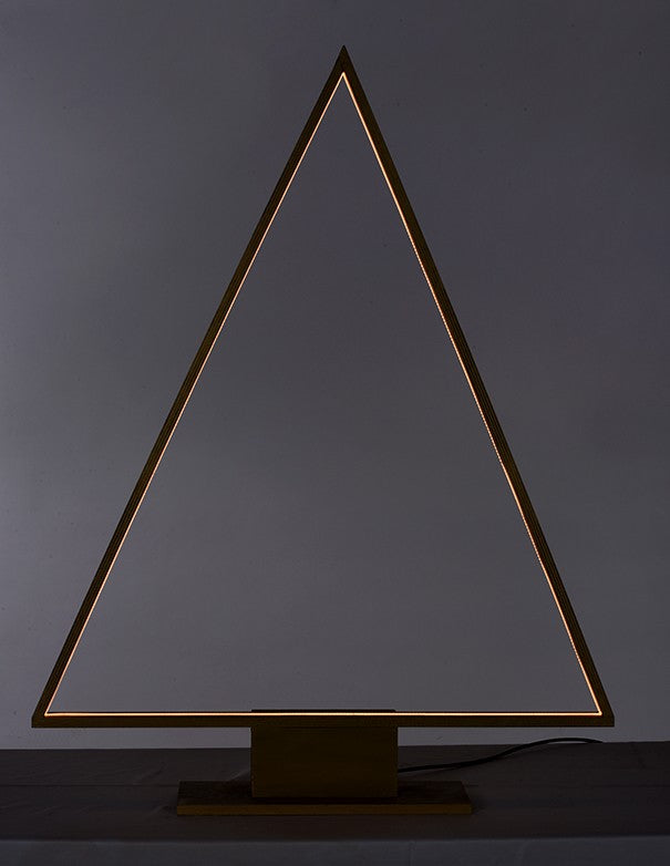 ALBERO DI NATALE LEGNO ORO CON LED