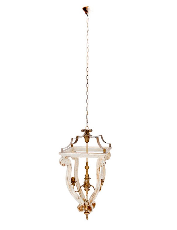LAMPADARIO PROVENZA LEGNO SBIANCATO