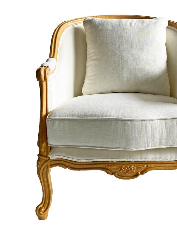 POLTRONA IN LEGNO CLASSIC PANNA