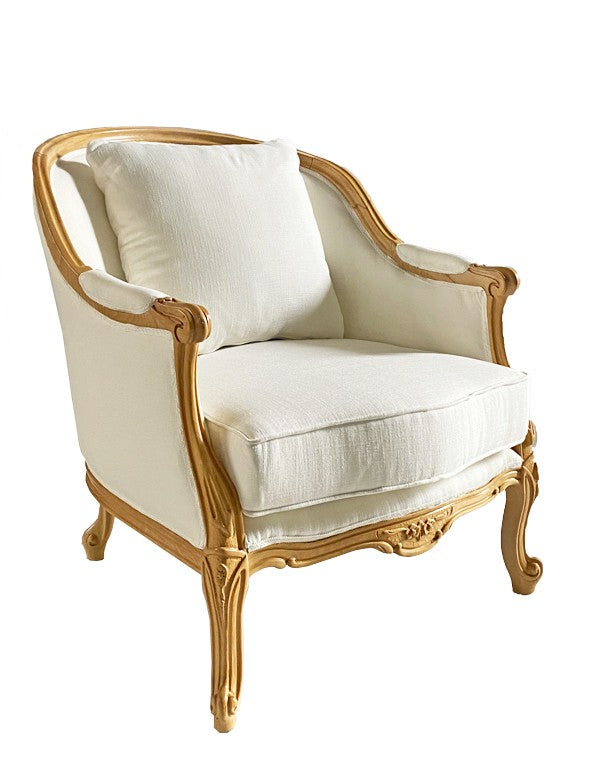 POLTRONA IN LEGNO CLASSIC PANNA