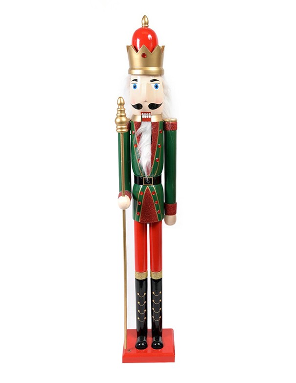 SOLDATO SCHIACCIANOCI ROSSO VERDE CON CORONA