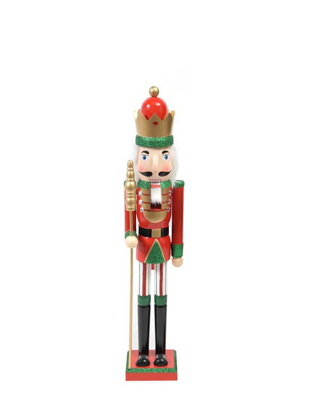 SOLDATO SCHIACCIANOCI ROSSO VERDE CON CORONA