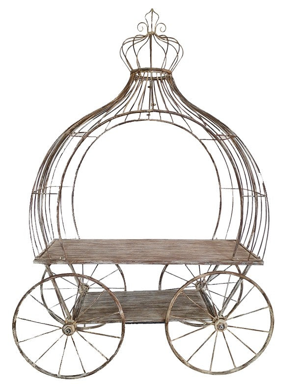 CARRETTINO CARROZZA EFFETTO SBIANCATO